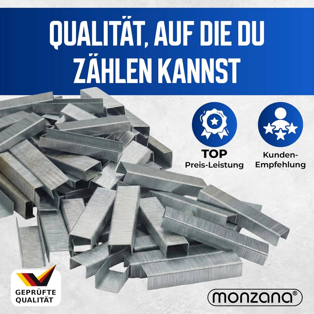 Graffe per Pinzatrice 5000 Pezzi Graffette da 16 mm Zincate 50x100 Tipo U per Pinza a Batteria Spillatrice Elettrica