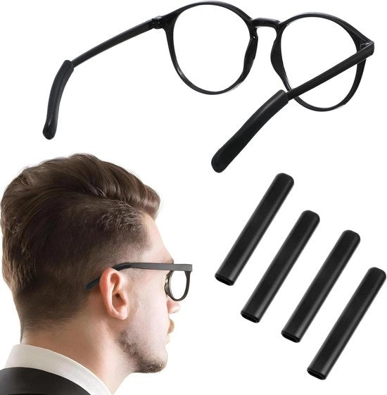 Siliconen Brillenpoothoezen Antislip Oorkussens - Set di 4 - Poothoezen Universali - Occhiali da Sole Occhiali da Leggere - Comodi e Duraturi