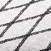 Tappeto Lavabile 80x300 cm Nero e Bianco 337971