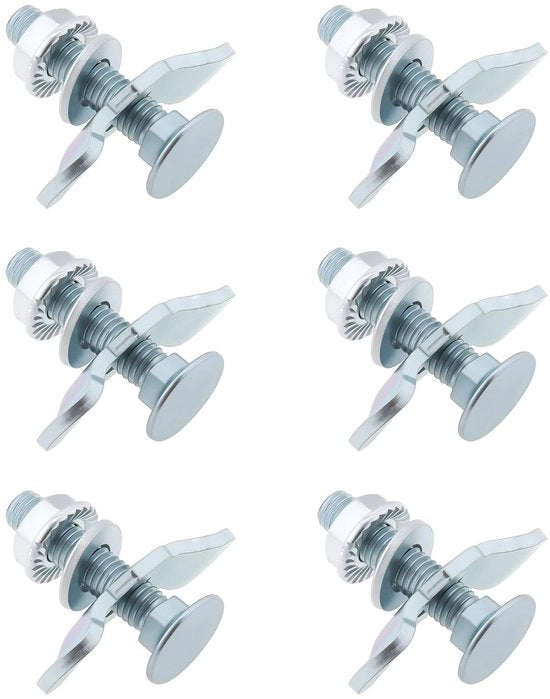 Clip di Vela in Alluminio 40mm - 6x Clip di Vela - Filo M8 - Compatibile con Unwin/Koller - Costruzione Metallica - Montaggio affidabile - Clip di Montaggio