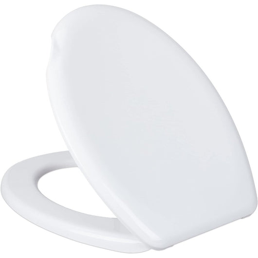 Relaxdays sedile wc, ovale, tavoletta copriwater, asse bagno non