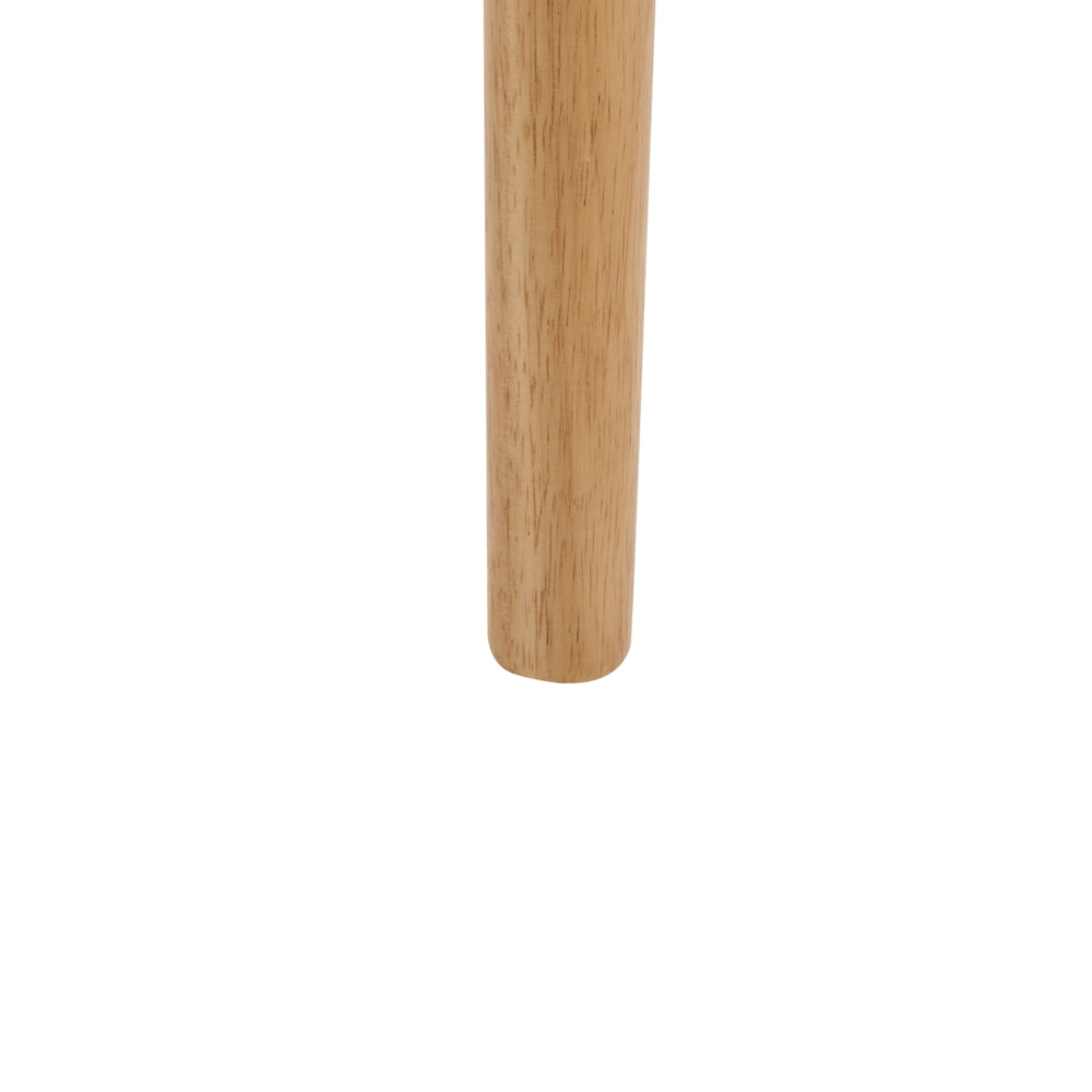 Set di 2 sedie da pranzo con struttura in legno e rivestimento in tessuto marrone chiaro e beige, schienale ovale con intreccio viennese, stile Japandi