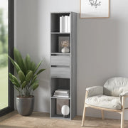 Libreria-Scaffale per Libri-Mobile di Stoccaggio Grigio Sonoma 36x30x171 cm in Legno Multistrato