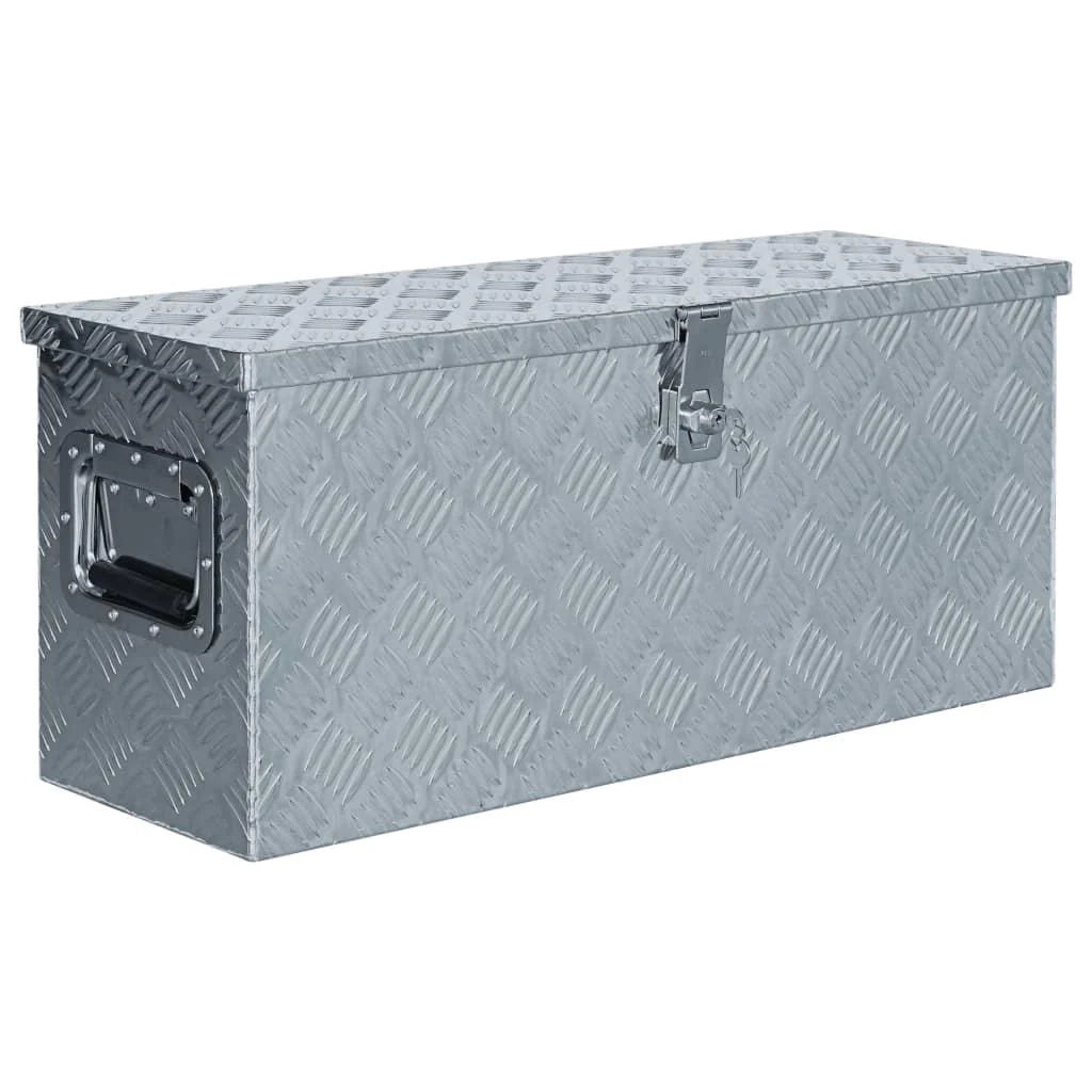 Scatola in alluminio argentato 76,5 x 26,5 x 33 cm 02_0003207