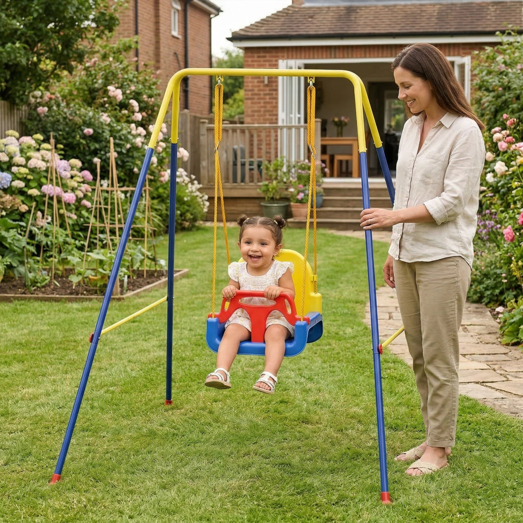 Altalena per bambini 3 in 1 ¨C zephmum ¨C Pieghevole, regolabile, multicolore
