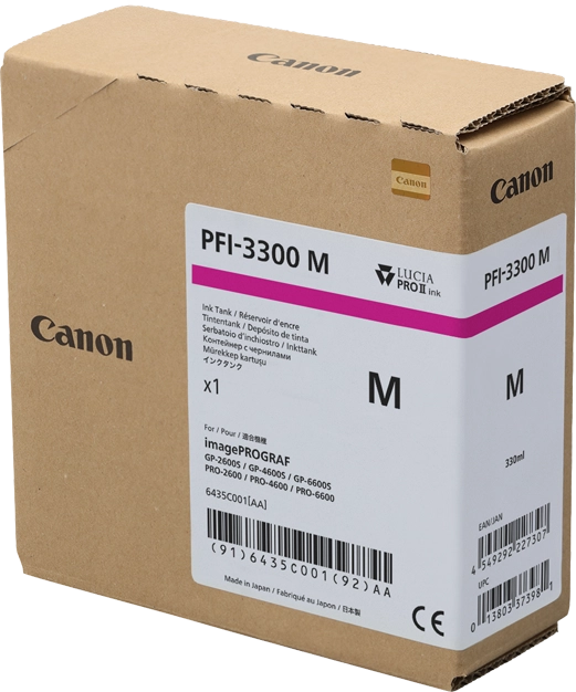 ORIGINAL Canon Cartuccia d'inchiostro magenta PFI-3300m 6435C001 330ml