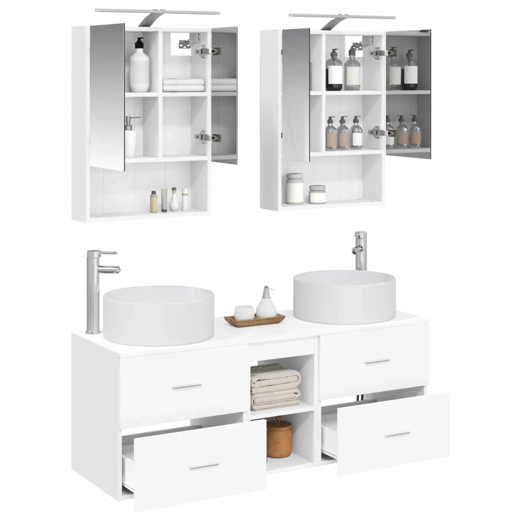 Set di mobili per il bagno 5 pcs Bianco 3407079