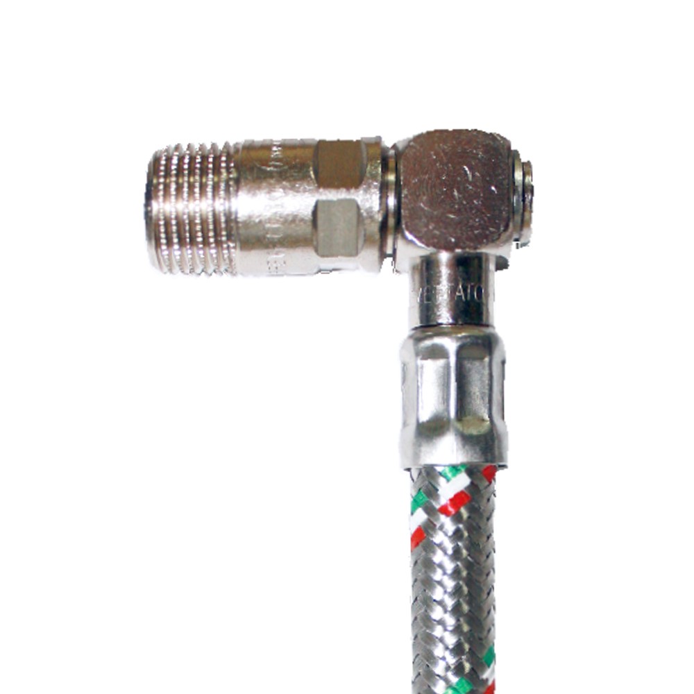 Flessibile in acciaio inox con curva per scalda acqua