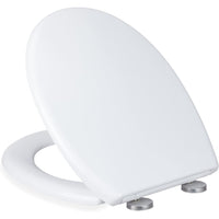 Relaxdays sedile wc con chiusura ammortizzata, asse ovale, sganc