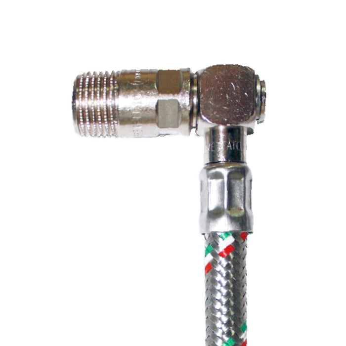 Flessibile in acciaio inox con curva per scalda acqua