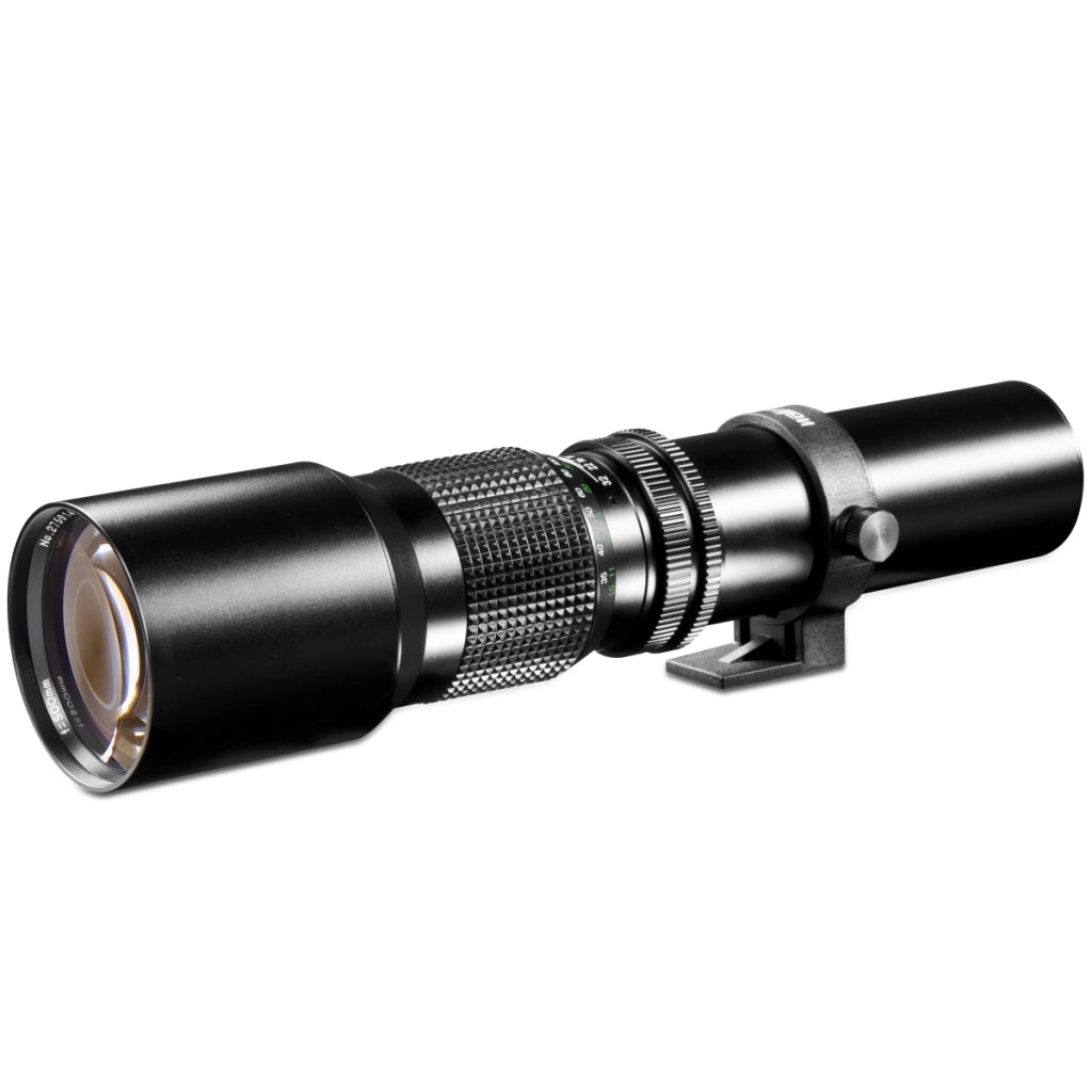 Obiettivo fotografico 500/8,0 compatibile con MFT, Teleobiettivo per full-frame e APSC, con diaframma a iride, per fotocamera DSLR