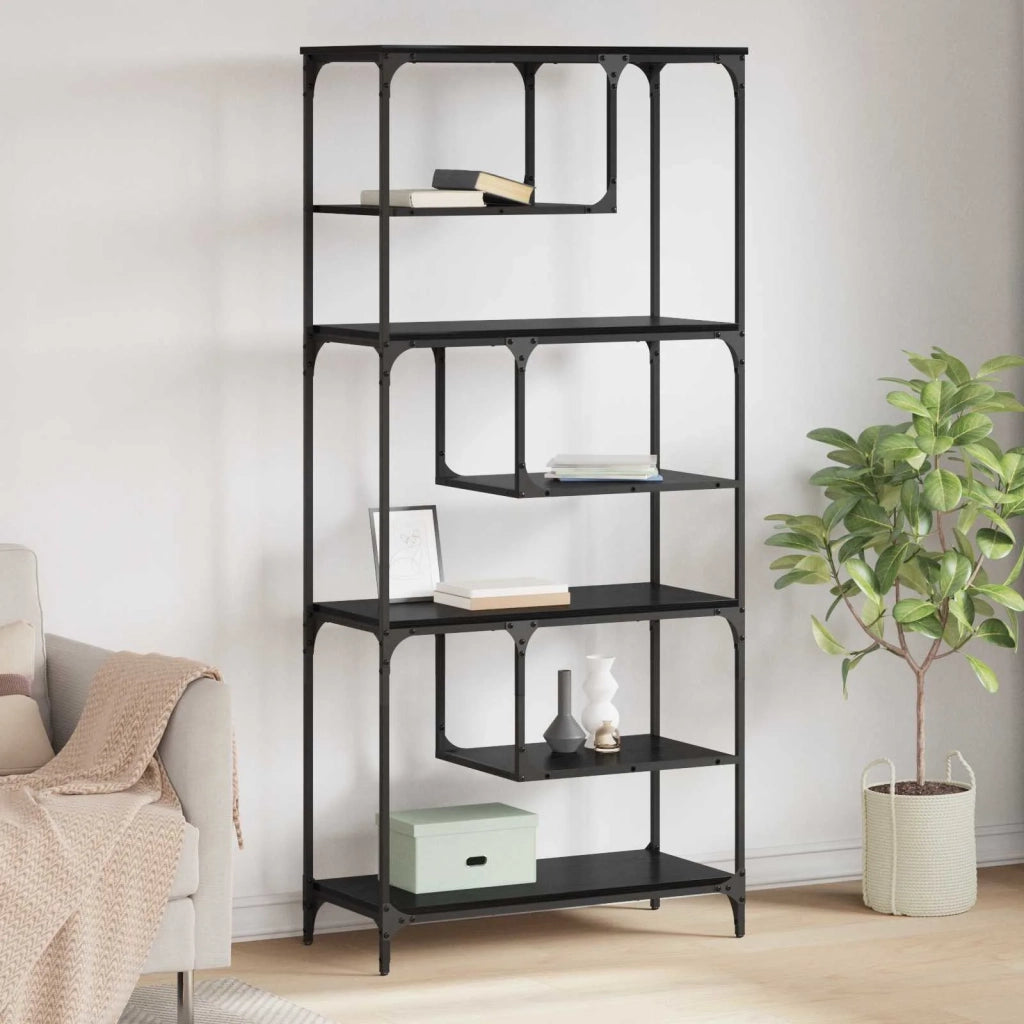 Libreria Rovere nero 81 x 36 x 176 cm Legno multistrato 882837