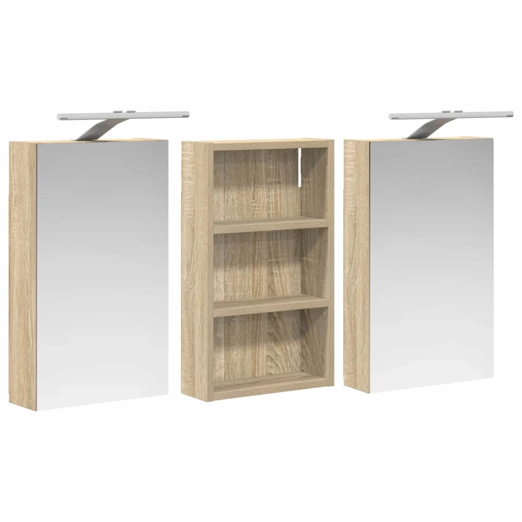 Set di Armadi da Bagno con lo scaffale 3 pcs 90 x 10,5 x 50 cm 3403674