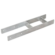 Picchetti per Recinzione 6 pz Argento 14x6x60cm Acciaio Zincato 145309