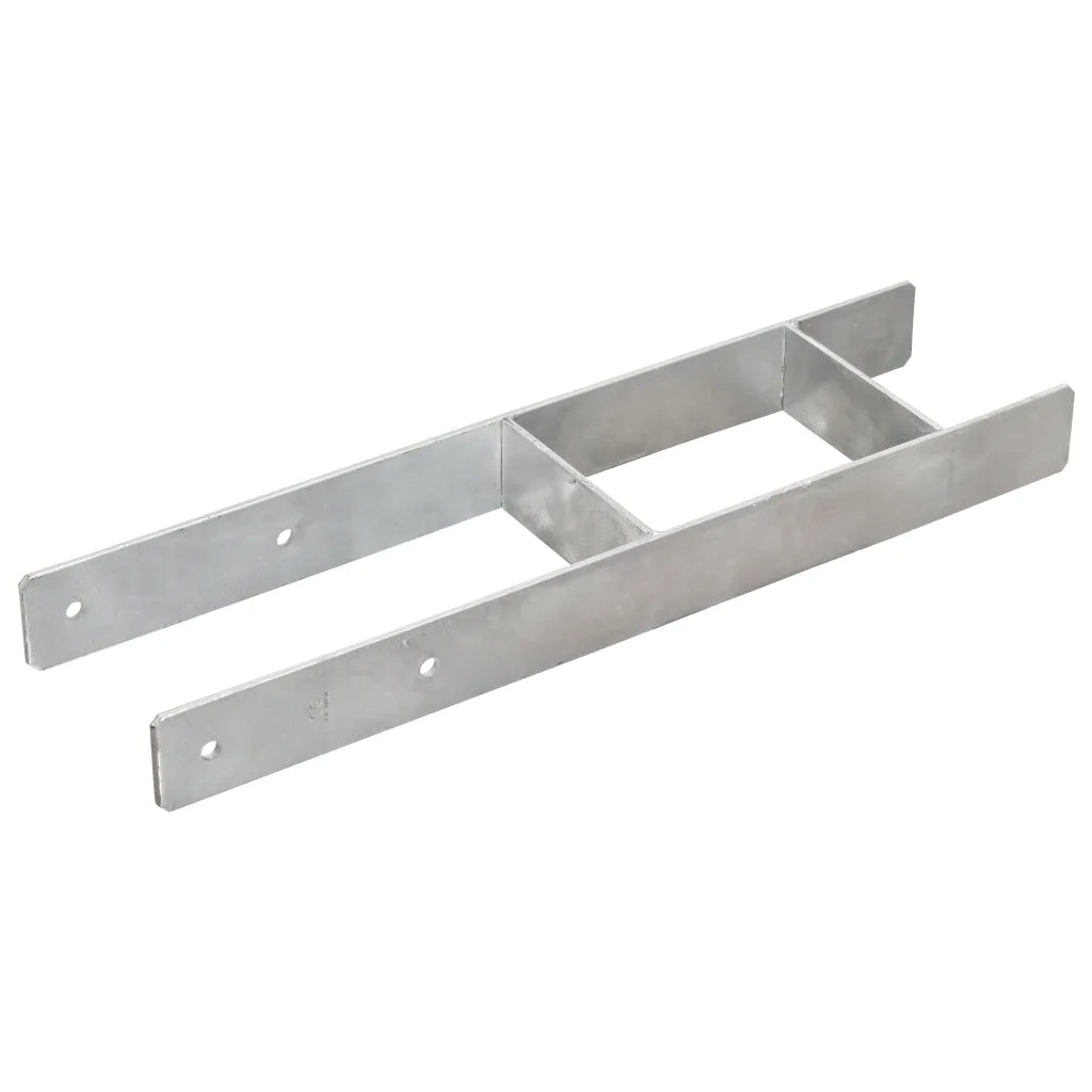 Picchetti per Recinzione 6 pz Argento 14x6x60cm Acciaio Zincato 145309