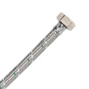 Attacchino flessibile inox interno in silicone maschio - femmina