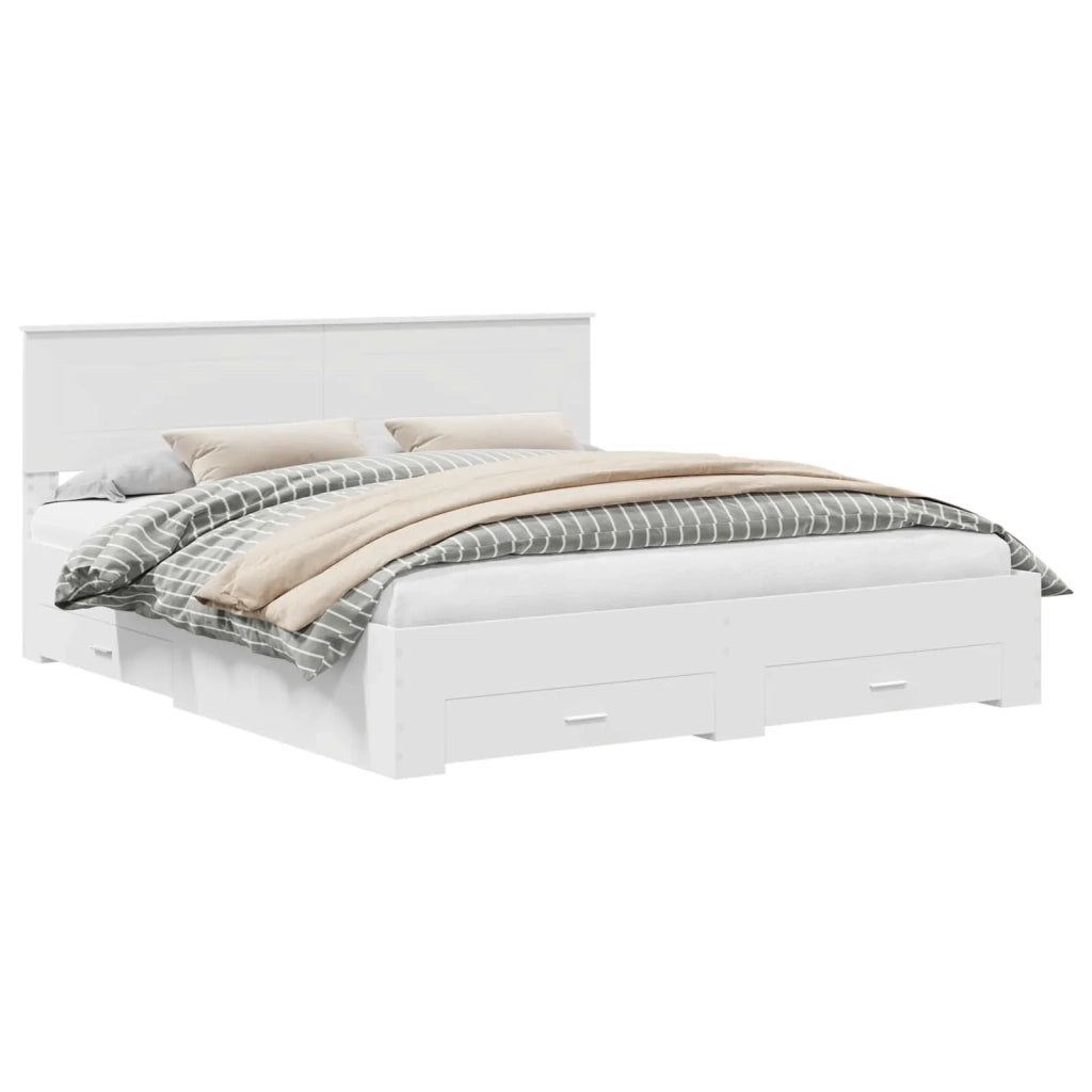 Struttura del letto Bianco 180 x 200 cm Legno multistrato 3408229
