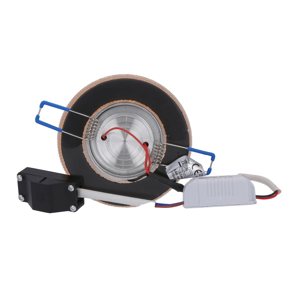 Faretto LED integrato 5W ambra tondo Candellux SAK-04