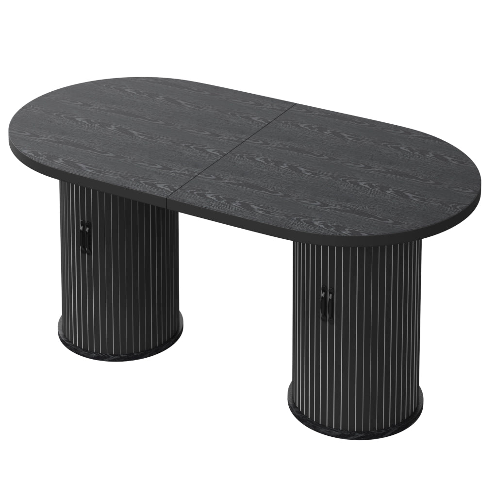 Tavolo allungabile con vano contenitore e meccanismo telescopico per cucina e sala da pranzo; 150×80×75 cm