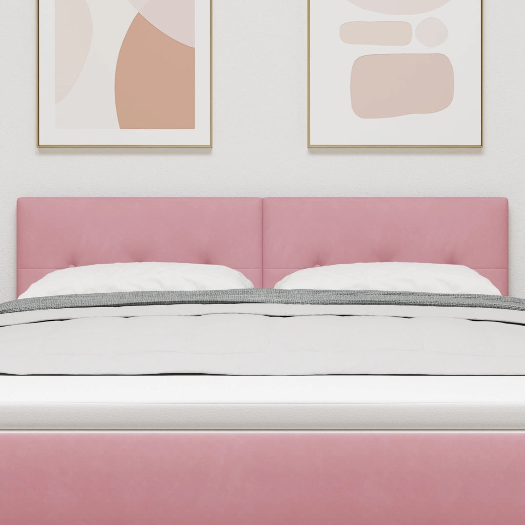 Testiera  Button Tufted Rosa 160 cm in Velluto