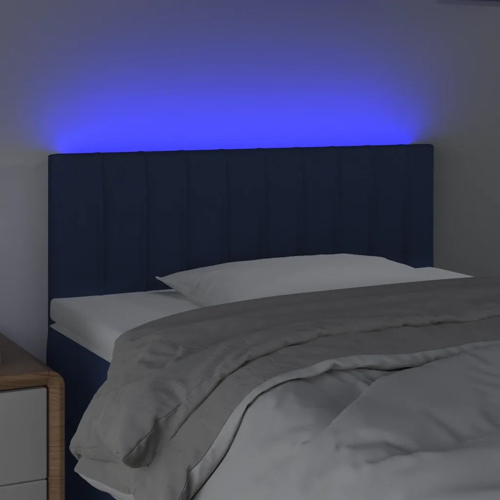 Testiera a LED-Testata con LED Blu 90x5x78/88 cm in Tessuto 430769
