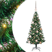 Albero di Natale | Decorazioni natalizie artificiale con luci integrate Verde 120 cm