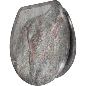 Stel4style sedile wc con abbassamento automatico, motivo: rocce