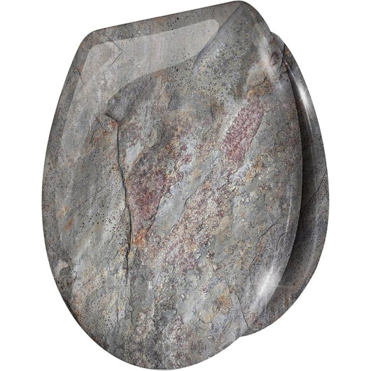 Stel4style sedile wc con abbassamento automatico, motivo: rocce