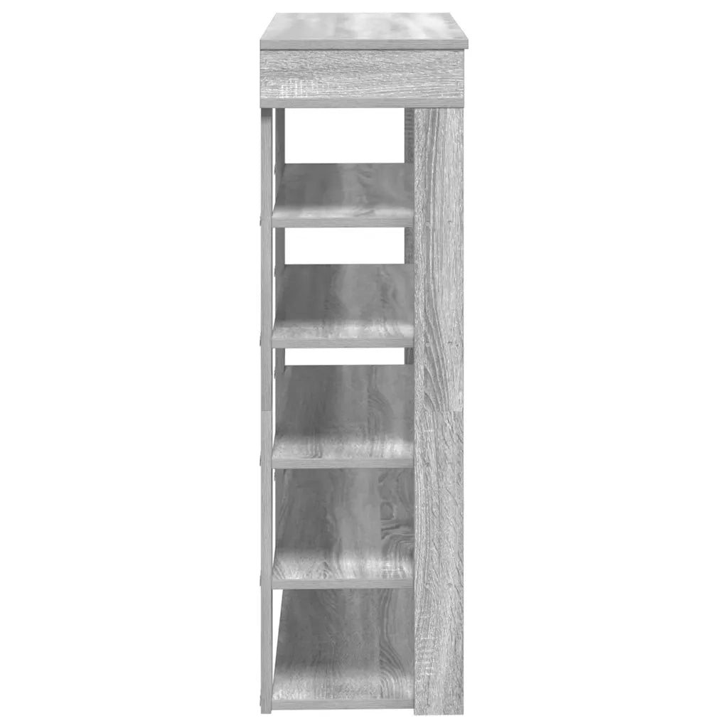 Scarpiera Grigio Sonoma 80x30x98 cm in Legno Multistrato
