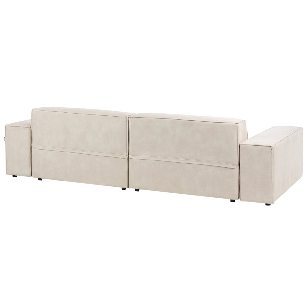 Divano componibile a 2 posti Divano componibile in velluto beige con gambe nere Soggiorno moderno