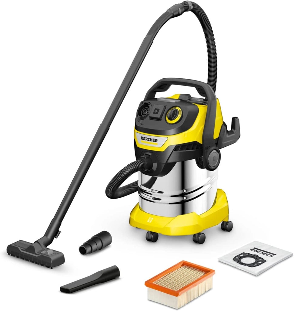 KÄRCHER aspiratore solidi liquidi WD 5 P V-25/5/22 con presa elettroutensile, 1200 W, contenitore in plastica: 25 l, tubo di aspirazione: 2,2 m, funzione soffiante, filtro in vello