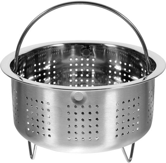 Accessorio per cottura - Stomatore per verdure - Acciaio inossidabile - 14 cm - Resistente a vapore da lavastoviglie - Per uso elettrico - Argento