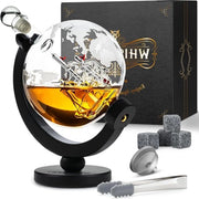 Set di Whisky con Globe 900 ml con Palle di Ghiaccio e Tappo di Servizio - Regalo per Uomini