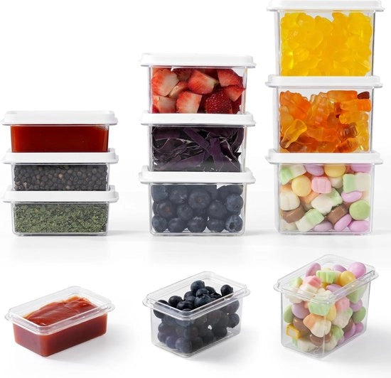 Set di contenitori alimentari a 9 pezzi Contenitore di conservazione alimentare con coperchio ermetico con etichette e pennarelli