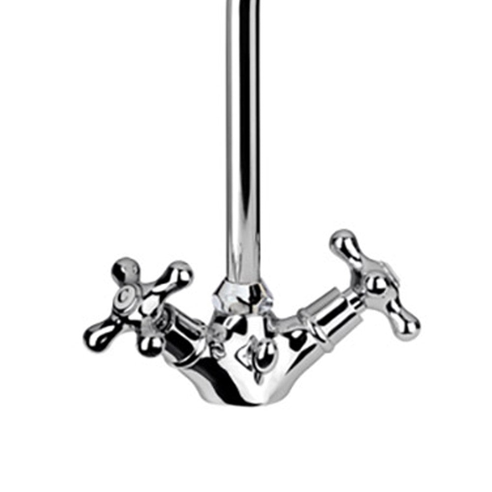 Rubinetto lavabo bianco serie liberty con canna alta