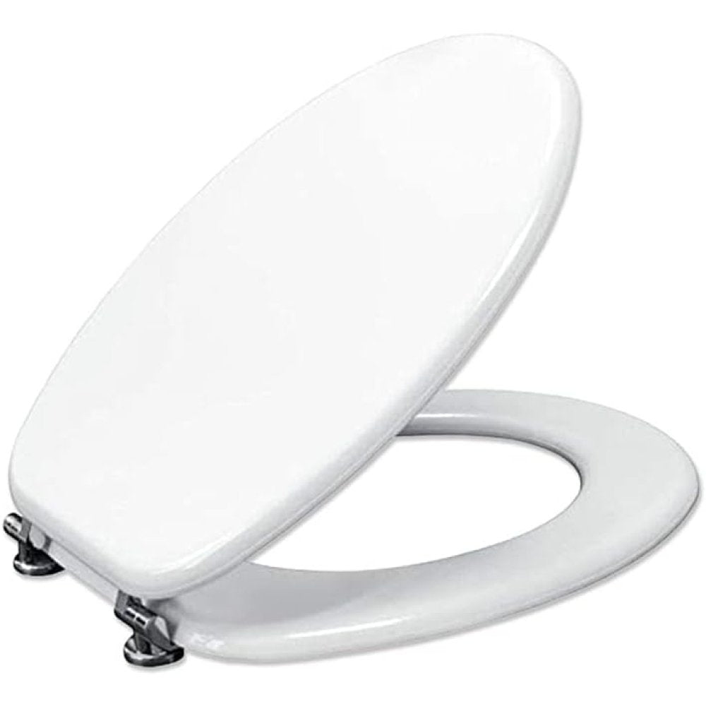 Copriwater universale tavoletta copri wc in legno mdf bianco cop