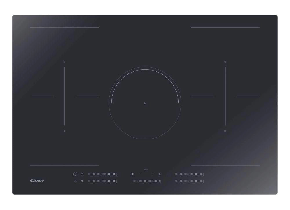 Candy CIFS85MCTT1 Piano cottura a induzione 77 cm 5 zone Touch Control Booster colore Nero