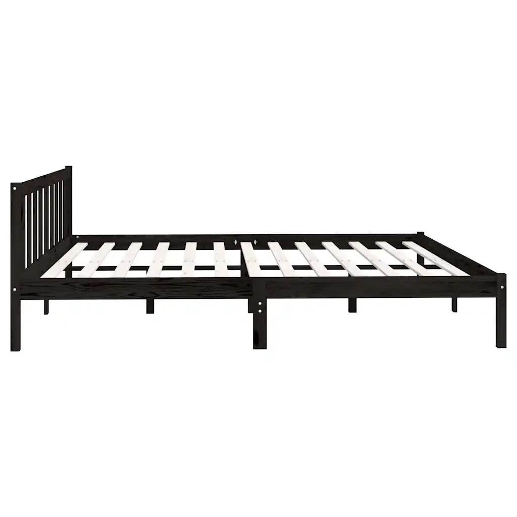 Giroletto Nero in Legno Massello di Pino 200x200 cm cod mxl 64283