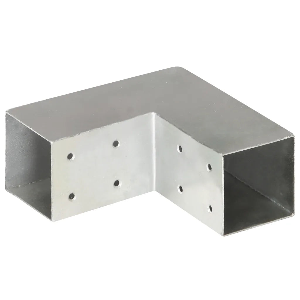 Connettore per Pali a Forma di L in Metallo Zincato 71x71 mm cod mxl 58111