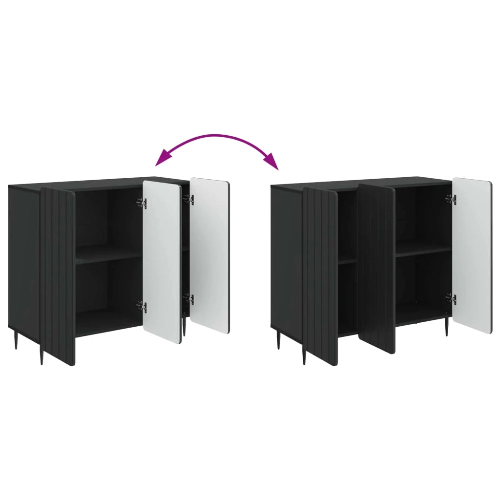 Credenza Nero 89 x 34,5 x 82 cm Legno ingegnerizzato 894416
