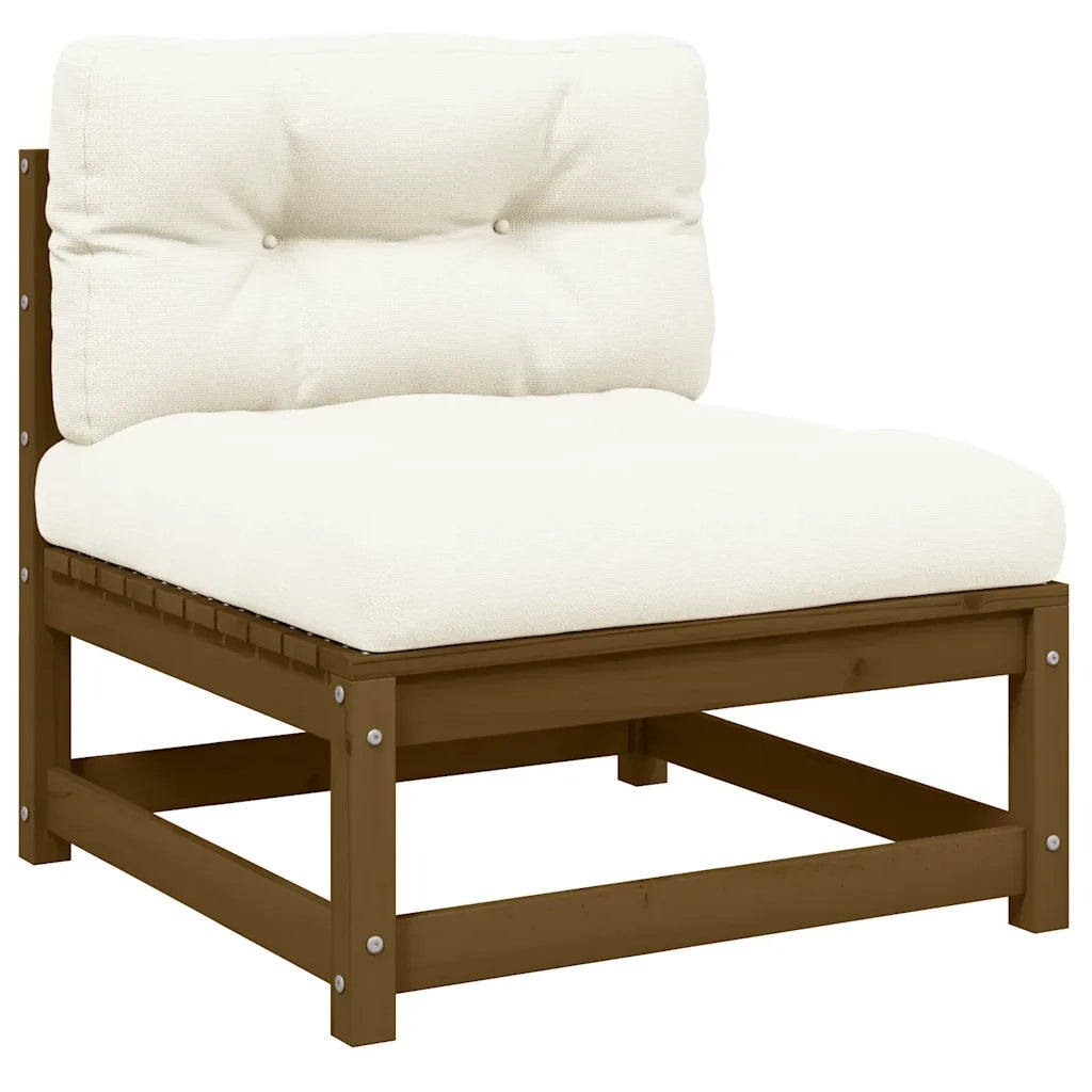 Divano Centrale da Giardino con Cuscini Crema Massello di Pinocod mxl 70738