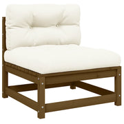 Divano Centrale da Giardino con Cuscini Crema Massello di Pinocod mxl 70738