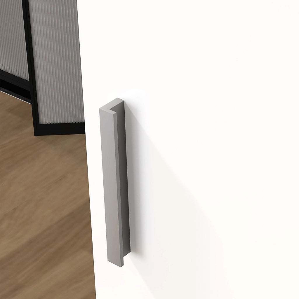 Armadietto Bagno da Parete 40x15x55 cm con 3 Ripiani Regolabili in Vetro in Legno Bianco