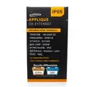 APPLIQUE LAMPADA DA PARETE A MURO GU10 LED PER INTERNO ESTERNO MODERNO FARETTO NERO