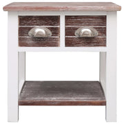 Tavolino Laterale | Tavolo laterale Marrone 40x40x40 cm in Legno di Paulownia