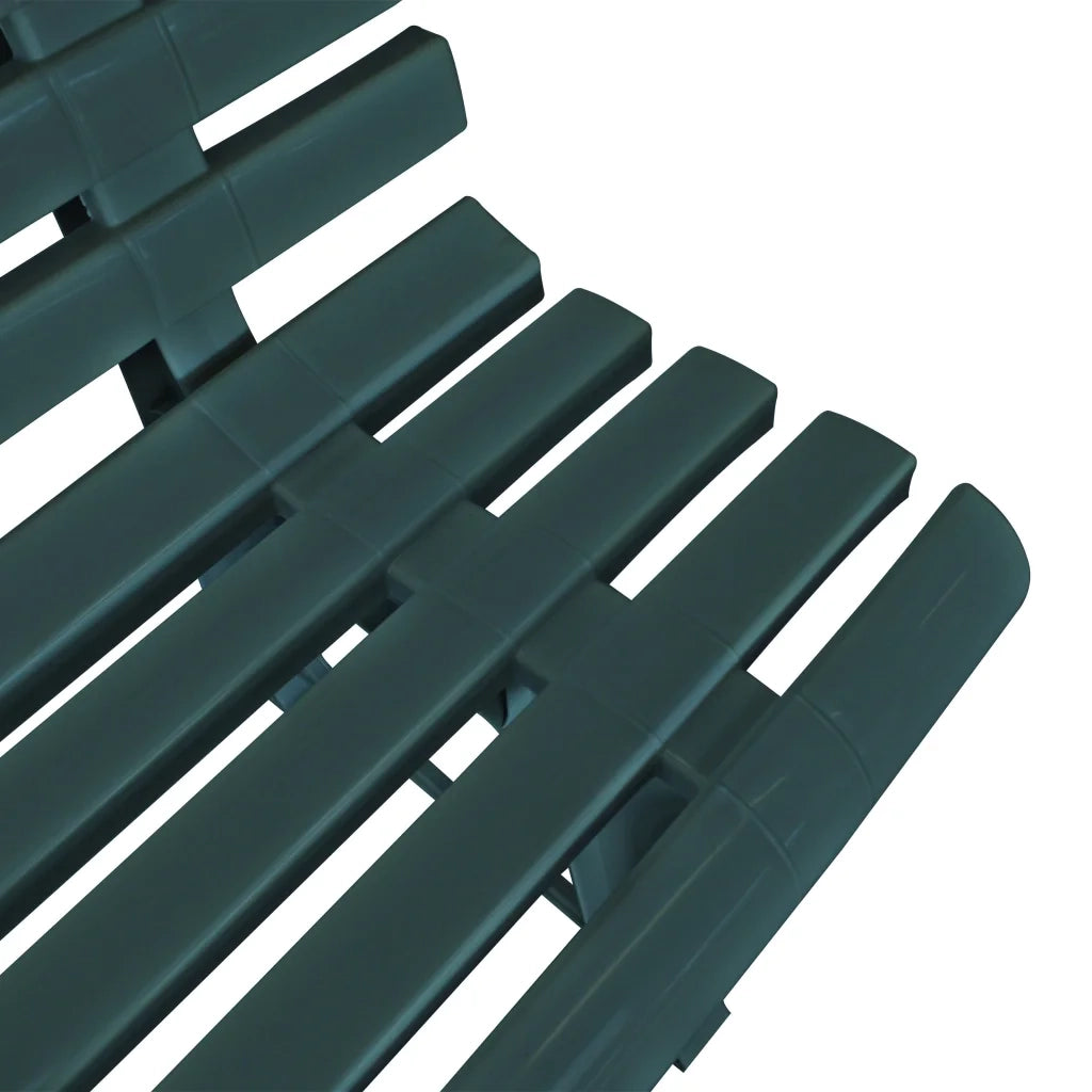 Panchina da Giardino 145,5 cm in Plastica Verde 43584