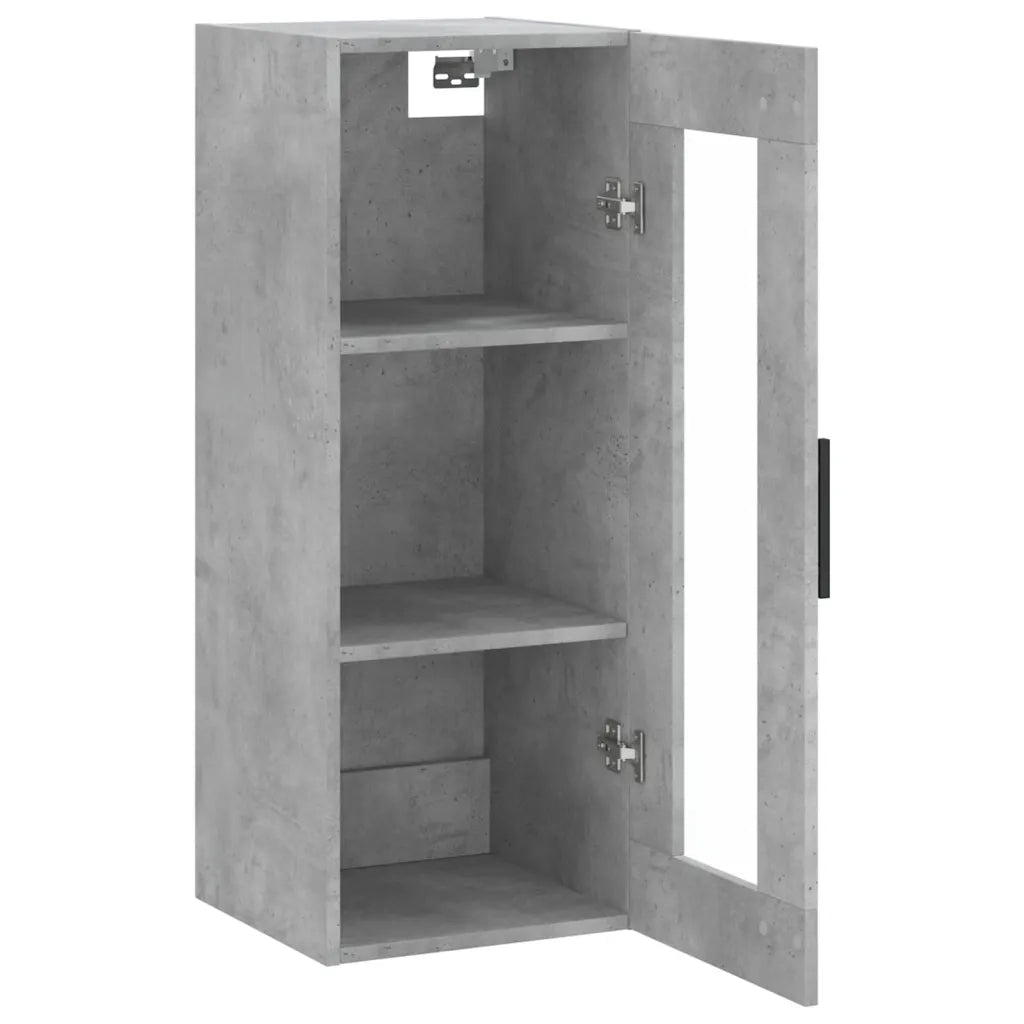 Mobile a Parete Grigio Cemento 34,5x34x90 cm 828936