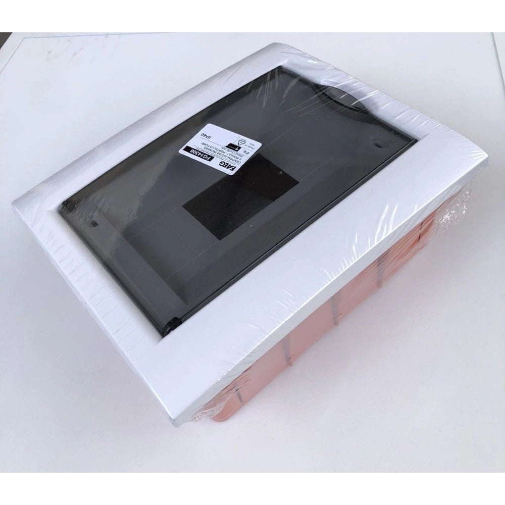 Trade Shop - Centralino Quadro Elettrico Da Incasso Parete 8 Moduli Portello Fumè Ip40 Fg14308 -