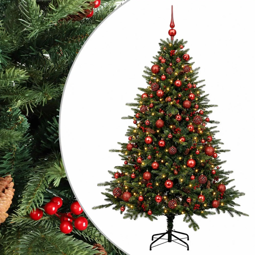 Albero di Natale artificiale con palline 240 cm 300 LED 3466813