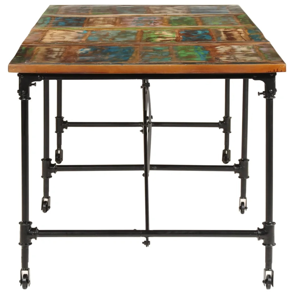 Tavolo da Pranzo 220x90x77 cm in Legno Massello di Recupero